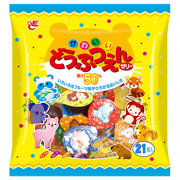 エースベーカリー どうぶつえんゼリー 21個×20袋入 メーカー 問屋直送|お菓子 おやつ ゼリー フルーツ
