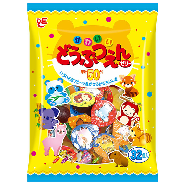 エースベーカリー どうぶつえんゼリー 32個×16袋入|お菓子 おやつ ゼリー フルーツ