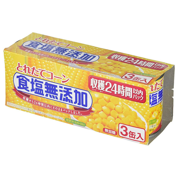 いなば食品 とれたてコーン 食塩無添加 125g×3缶×12個入|スイートコーン 缶 無加糖