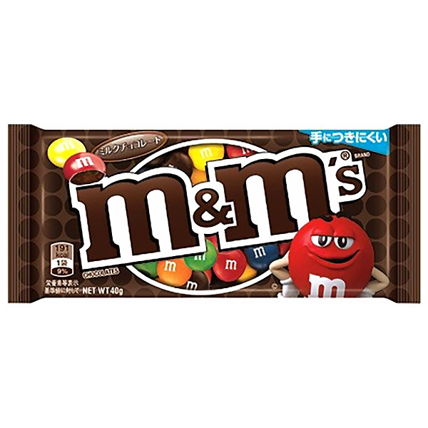 ネコポス マースジャパン M&M’S(エム&エムズ) ミルクチョコレートシングル 40g×12個入| 全国お菓子 チョコ 袋 ミルク チョコレート