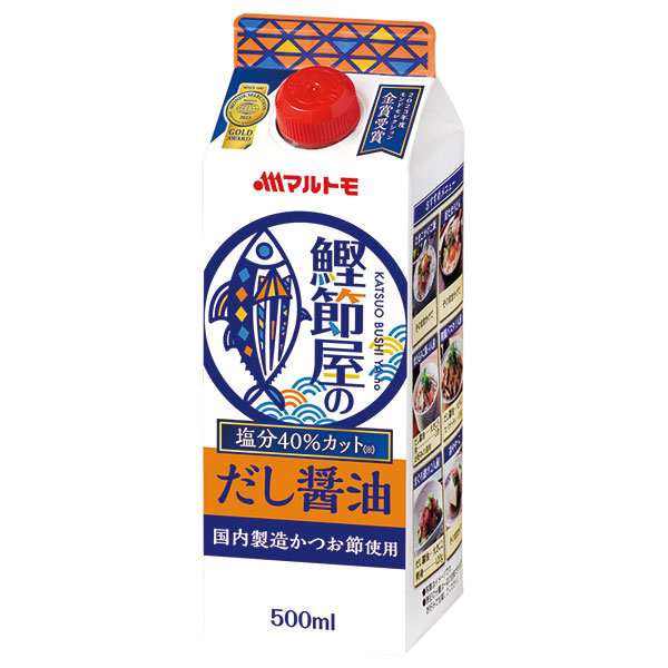 マルトモ 鰹節屋のだし醤油 500ml紙パック×15本入|一般食品 調味料 だし醤油