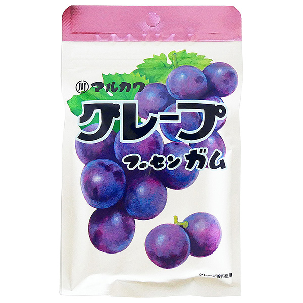 ネコポス 丸川製菓 チャック袋 グレープ フーセンガム 47g×10個入| 全国お菓子 ガム 駄菓子 グレープ味 大容量