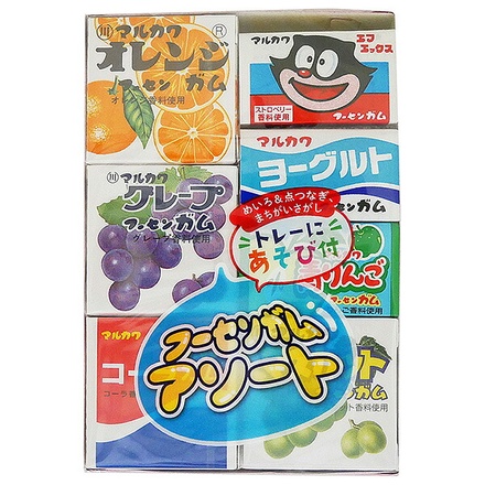 丸川製菓 フーセンガム アソート 7個×10個入×(2ケース)|お菓子 ガム 駄菓子 詰め合わせ フルーツ味 風船ガム