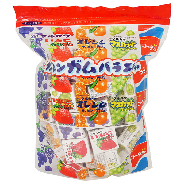 丸川製菓 フーセンガム バラエティー 50個×10袋入|菓子 駄菓子 詰め合わせ アソート オレンジ グレープ いちご マスカット コーラ