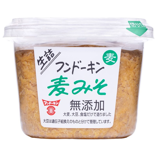 フンドーキン 生詰 麦みそ 無添加 500g×6個入|味噌 無添加 みそ 麦味噌 麦みそ 調味料