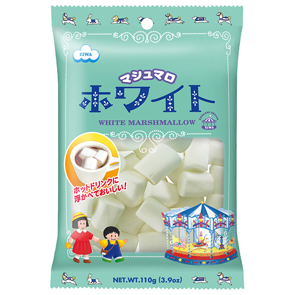 エイワ ホワイトマシュマロ 110g×12袋入|お菓子 マシュマロ 袋