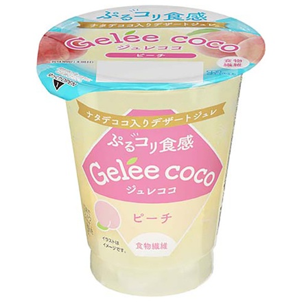 和歌山産業 ジュレココ ピーチ 160g×12個入×(2ケース)|お菓子 おやつ もも 桃 果汁 ゼリー