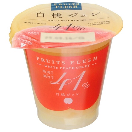 和歌山産業 フルーツフレッシュ白桃ジュレ 160g×6個入|お菓子 おやつ ジュレ ゼリー 桃 もも 贅沢 白桃 果肉果汁 41% リアルな果肉 特別 デザート