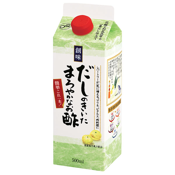 創味食品 創味 だしのきいたまろやかなお酢 500ml紙パック×6本入|一般食品 調味料 酢 紙パック
