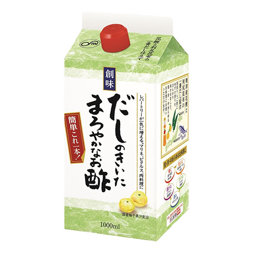 創味食品 創味 だしのきいたまろやかなお酢 1000ml紙パック×6本入|一般食品 調味料 酢 1000ml 調味酢