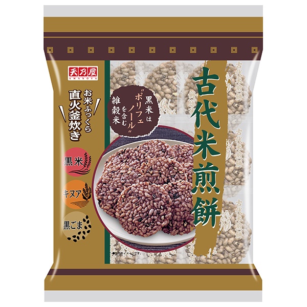天乃屋 古代米煎餅 10枚×12袋入|お菓子 おつまみ せんべい