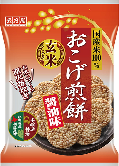 天乃屋 おこげ煎餅 醤油味 9枚×12袋入|お菓子 おつまみ せんべい 煎餅