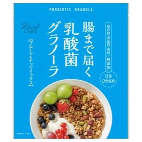幸福米穀 腸まで届く乳酸菌グラノーラ 250g×15袋入|一般食品 健康食品 シリアル 袋 甘さひかえめ