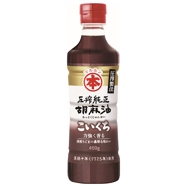 竹本油脂 マルホン 圧搾純正胡麻油 濃口 450gペットボトル×6本入|ごま油 調味料 食用油