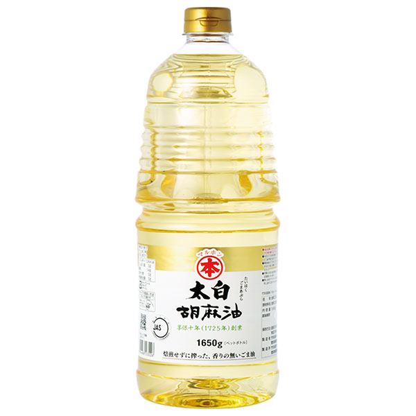 竹本油脂 マルホン 太白胡麻油 1650gペットボトル×6本入|胡麻油 調味料 食用油