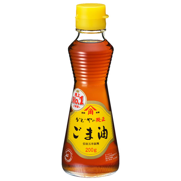 かどや製油 金印純正ごま油 200g×20本入|一般食品 調味料 胡麻油