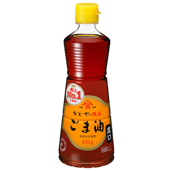 かどや製油 純正ごま油濃口 600g×12本入|一般食品 調味料 胡麻油 ゴマ 油