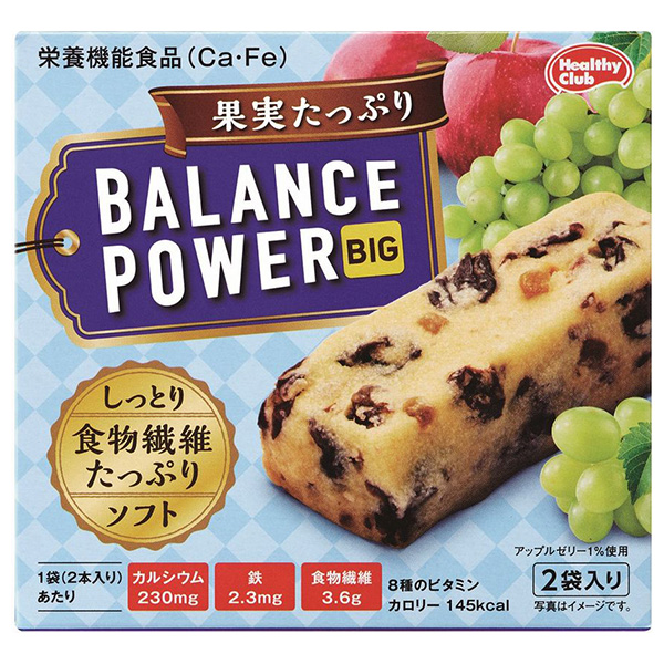 ハマダコンフェクト バランスパワービッグ 果実たっぷり 2袋×16(8×2)個入|栄養補給 クッキー ビタミン 鉄分 カルシウム