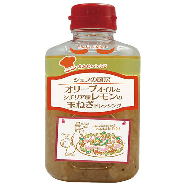 徳島産業 シェフの厨房 オリーブオイルとシチリア産レモンの玉ねぎドレッシング 330mlペットボトル×12本入|調味料 ドレッシング オイル レモン 玉ねぎ