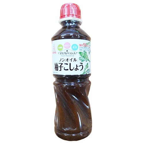 ケンコーマヨネーズ トリプルバランス ノンオイル 柚子こしょう 500ml×12本入|調味料 ドレッシング 柚子胡椒 ゆずこしょう ゆず胡椒