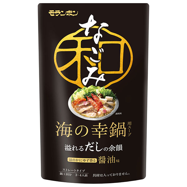 モランボン 海の幸鍋用スープ なごみ 750g×10袋入|調味料 ストレート 鍋スープ 醤油 しょうゆ ゆず
