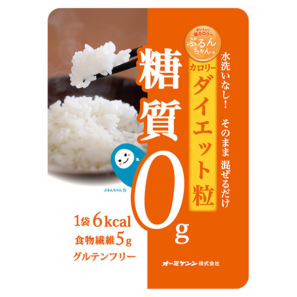 オーミケンシ 糖質0g ぷるんちゃん カロリーダイエット粒 100g×10袋入|レトルト 即席 ダイエット食品