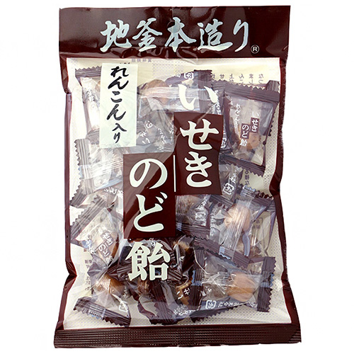 井関食品 れんこん入 せきのど飴 100g×10袋入 メーカー 問屋直送|菓子 飴 キャンディ のど飴