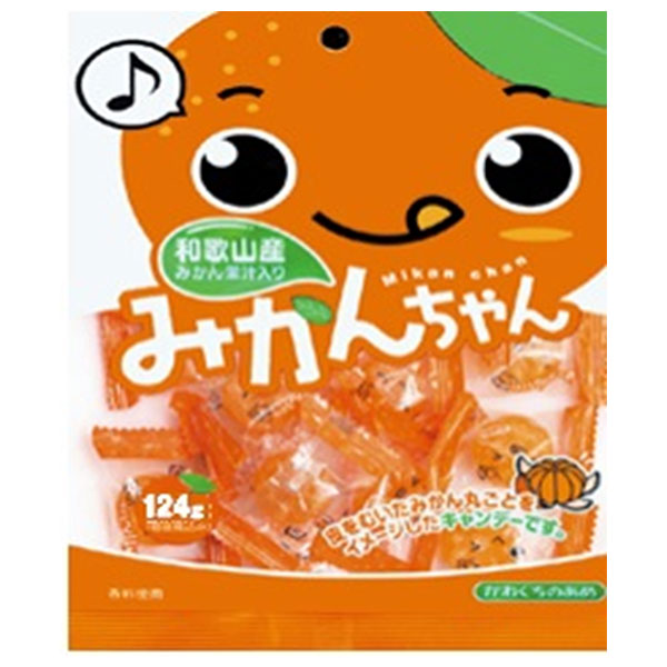 川口製菓 みかんちゃん 124g×10袋入 メーカー 問屋直送|お菓子 おやつ 飴 あめ キャンディ みかん ミカン 蜜柑