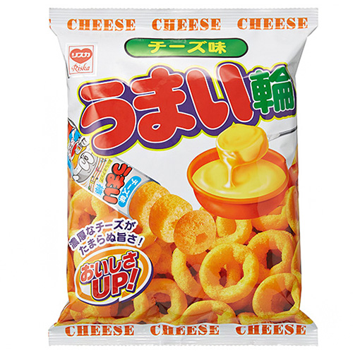 リスカ うまい輪チーズ味 75g×12袋入 メーカー 問屋直送|お菓子 スナック菓子 チーズ