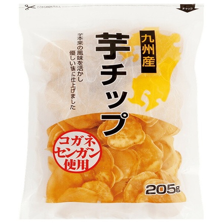 横山食品 九州産芋チップ 205g×12袋入 メーカー 問屋直送|お菓子 芋 いもちっぷ さつまいもチップス おさつチップス 九州産 コガネセンガン