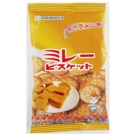 野村煎豆加工店 ミレービスケット キャラメル味 110g×20袋入 メーカー 問屋直送|お菓子 ビスケット クッキー おかし ノムラ NOMURA キャラメル味 高知県 特産物