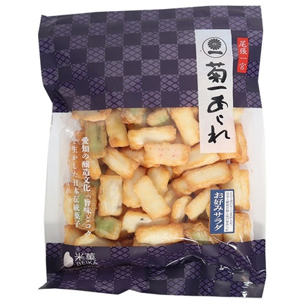 菊一あられ お好みサラダ チャック 85g×12袋入 メーカー 問屋直送|サラダ 徳用 大容量 塩味 カロリー 保存方法 口コミ 美味しい おつまみ チャック袋