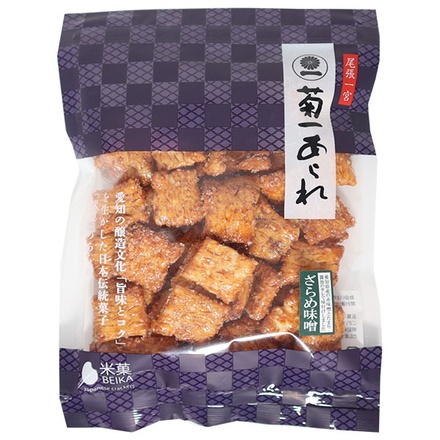 菊一あられ ざらめ味噌 チャック 85g×12袋入 メーカー 問屋直送|ざらめあられ おすすめ 徳用 大容量 甘辛い カロリー 口コミ 美味しい おつまみ チャック袋
