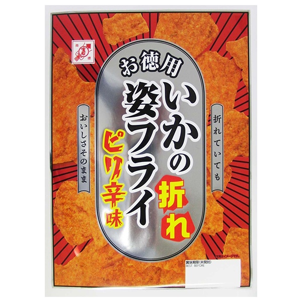 全珍 お徳用 いかの姿フライ ピリ辛味折れ 113g×20袋入 メーカー 問屋直送|お菓子 おつまみ いか フライ