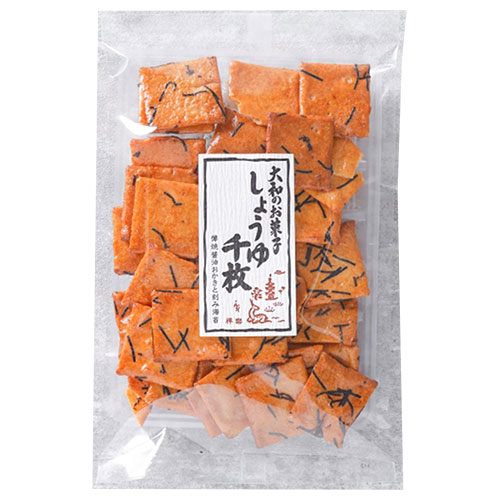 奈良祥樂 大和のお菓子 しょうゆ千枚 80g×12袋入 メーカー 問屋直送|お菓子 焼き菓子 おかき せんべい