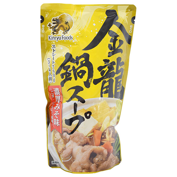 キンリューフーズ 金龍鍋スープ 濃厚みそ味 750g×10袋入|調味料 鍋 鍋つゆ 鍋スープ スープ