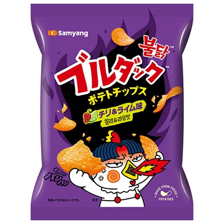 三養ジャパン ブルダックポテトチップス チリ&ライム味 55g×20個入|ブルダック ポテトチップス