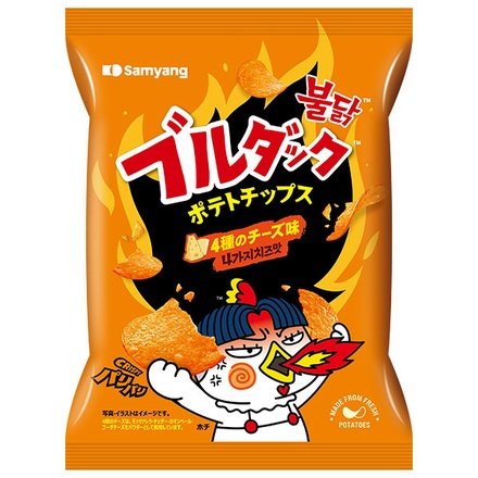 三養ジャパン ブルダック ポテトチップス 4種のチーズ味 55g×20個入|ブルダック ポテトチップス