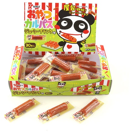 ヤガイ おやつ カルパス ジューシーフランク味 3g×30本入|お菓子 おつまみ ドライソーセージ カルパス ジューシー フランク