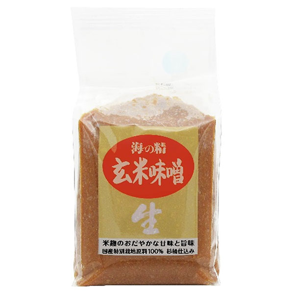 海の精 国産特栽 玄米味噌 1kg×10袋入|みそ 味噌 調味料 食品 玄米