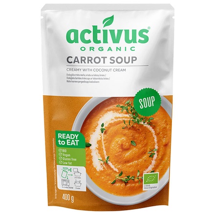 むそう商事 activus OG キャロット スープ 400g×10袋入|キャロット スープ 有機スープ 無添加 オーガニック 人参