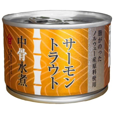 高木商店 サーモントラウト 中骨 水煮 160g缶×12個入|缶詰 サーモン 水煮 保存食
