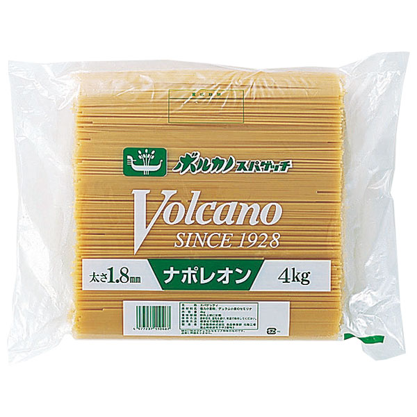 日本製麻 ボルカノ ナポレオンスパゲッチ 1.8mm 4kg×4袋入|パスタ スパゲッティ スパゲティ