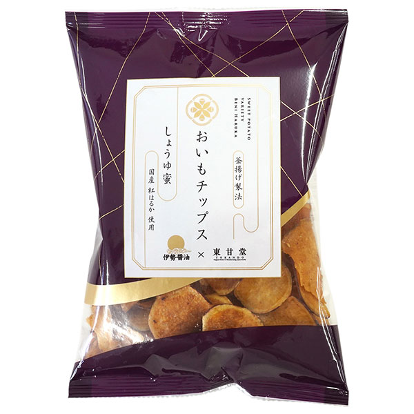 東甘堂 おいもチップス 伊勢醤油蜜 100g×24袋入|菓子 さつまいも 芋 チップス スナック菓子 紅はるか 釜揚げ