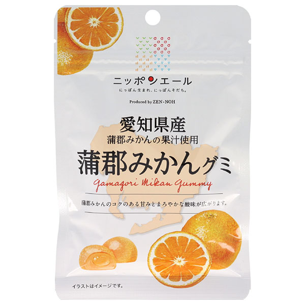 ネコポス JA全農 ニッポンエール 愛知県産蒲郡みかん グミ 40g×10袋入| 全国お菓子 グミ 国産 日本産 全農