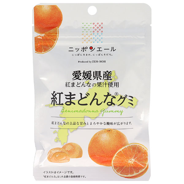 JA全農 ニッポンエール 愛媛県産紅まどんな グミ 40g×10袋入|お菓子 グミ 国産 日本産 全農
