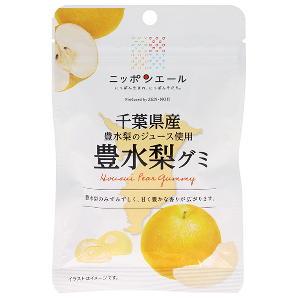 JA全農 ニッポンエール 千葉県産豊水梨 グミ 40g×10袋入|お菓子 グミ 国産 日本産 全農