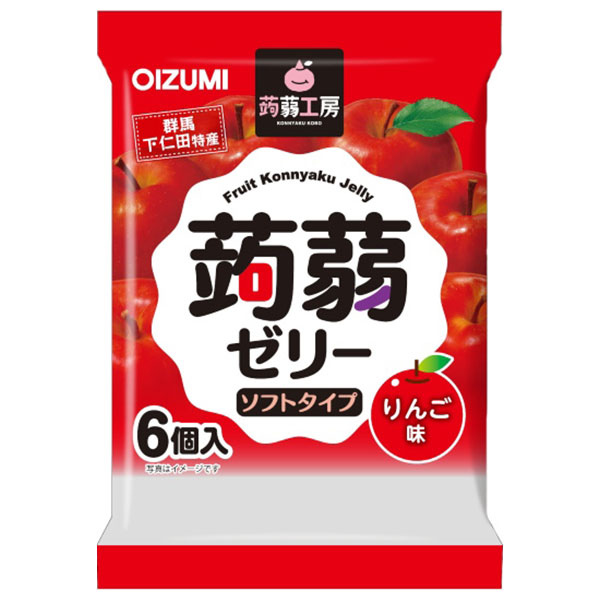 オーイズミ下仁田 蒟蒻工房 蒟蒻ゼリー りんご味 6個入×16袋入|OIZUMI おやつ 生菓子 こんにゃくゼリー ゼリー ダイエット アップル