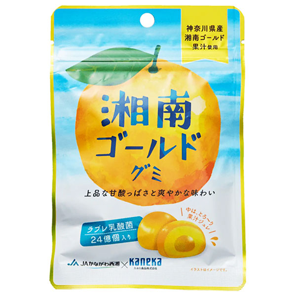ネコポス カネカ食品 湘南ゴールドグミ ラブレ乳酸菌入 40g×10袋入| 全国お菓子 グミ 果汁 ジュレ ラブレ乳酸菌 ラブレ 乳酸菌 チャック付き 腸内環境 柑橘