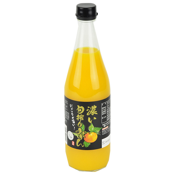 丸松 濃い旬搾りみかんジュース 700ml瓶×6本入|ジュース 果汁ジュース みかん オレンジ 果汁100% 瓶